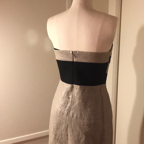 Kit WILLOW strapless occasion dress silver 6 silk - Picture 4 of 5